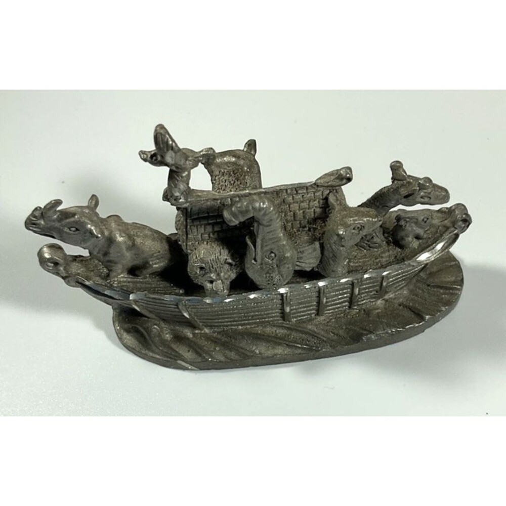 Vintage Spoontiques Noah's Ark Animal Pewter Figurine Bible Old Testament